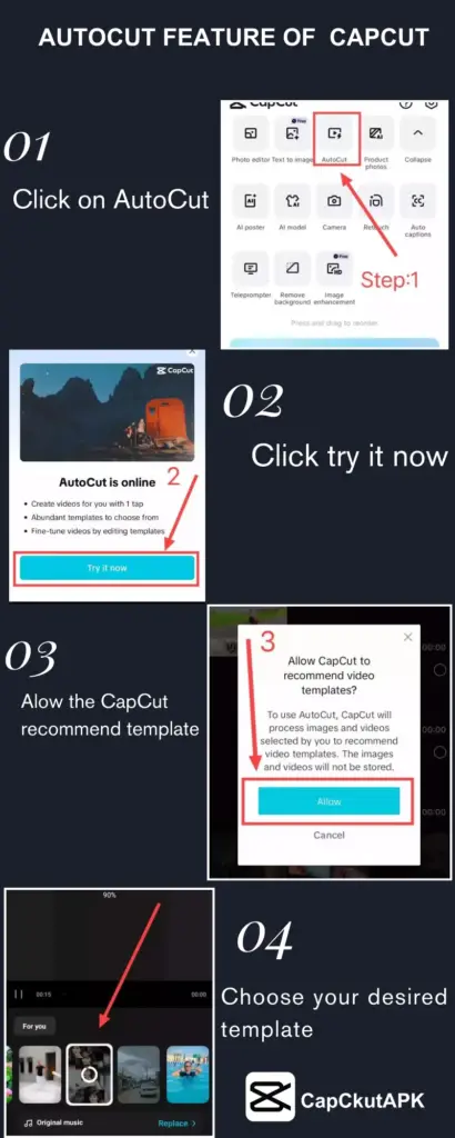 CapCut MOD APK Autocut features