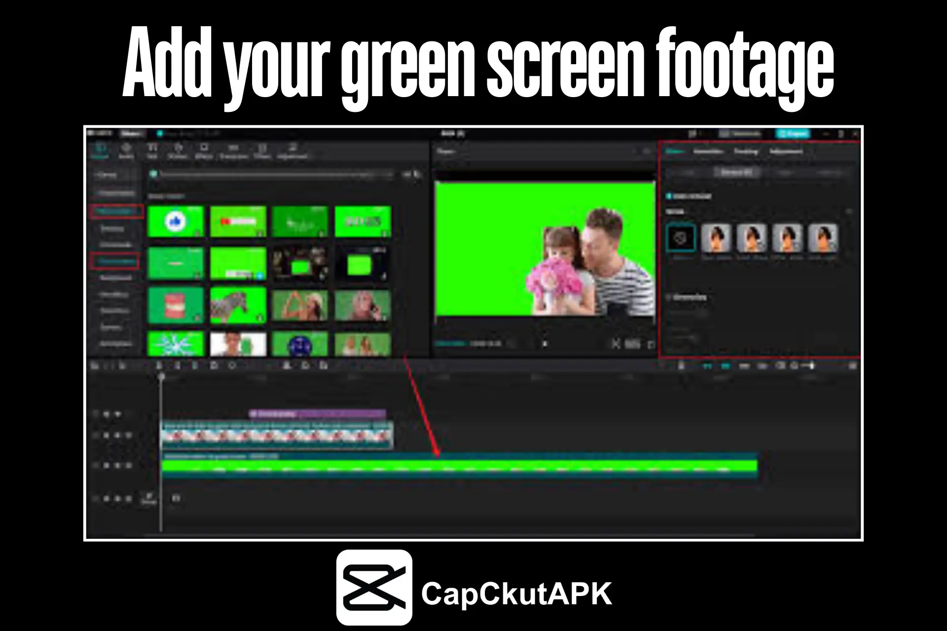 how to add green screen on capcut